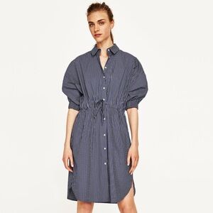 Zara Striped Shirt Dress